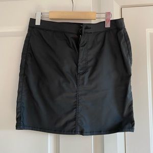 Topshop coated mini skirt